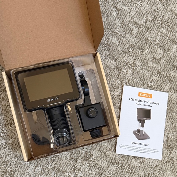 Elikliv Microscope LCD Digital 1000x with 8 Adjustable LED Lights—EDM4 4.3-Inch - Picture 2 of 9